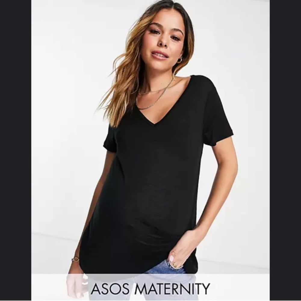 ASOS | maternity relaxed v neck tee size 6